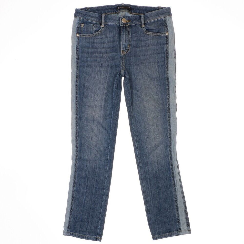 Simply Vera Wang Jeans Womens Size 4 Ankle Tuxedo Blue Denim Measures 29 x 25